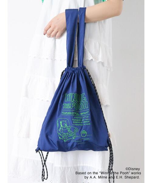 ehka sopo（エヘカソポ）の「【Disney】くまのプーさん/ナイロン2wayバッグ（ハンドバッグ・レディース・ブラック/ブルー/オフホワイト/グリーン・F）」の4枚目の写真