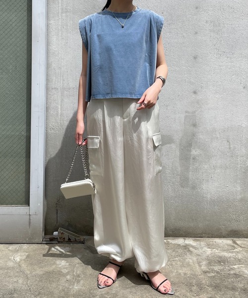 COLLAGE GALLARDAGALANTE（コラージュガリャルダガランテ）の「ブリーチショートTシャツ（Tシャツ/カットソー・レディース・ブルー/オレンジ・FREE）」の3枚目の写真