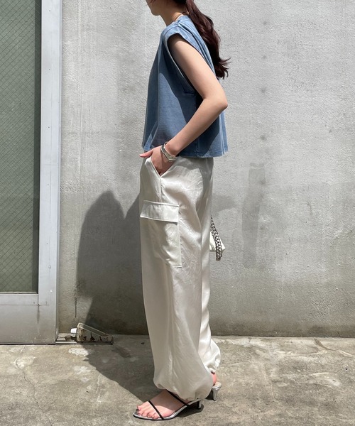 COLLAGE GALLARDAGALANTE（コラージュガリャルダガランテ）の「ブリーチショートTシャツ（Tシャツ/カットソー・レディース・ブルー/オレンジ・FREE）」の10枚目の写真