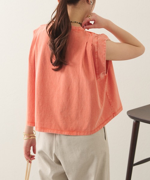 COLLAGE GALLARDAGALANTE（コラージュガリャルダガランテ）の「ブリーチショートTシャツ（Tシャツ/カットソー・レディース・ブルー/オレンジ・FREE）」の15枚目の写真