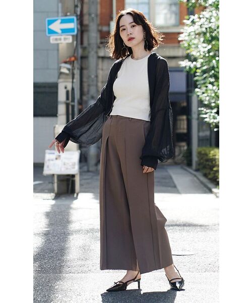 zootie（ズーティー）の「シアーブルゾン［キャンディスリーブ］（ブルゾン・レディース・ブラック/グレイッシュベージュ・フリー）」の6枚目の写真