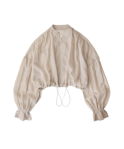 zootie（ズーティー）の「シアーブルゾン［キャンディスリーブ］（ブルゾン・レディース・ブラック/グレイッシュベージュ・フリー）」の17枚目の写真