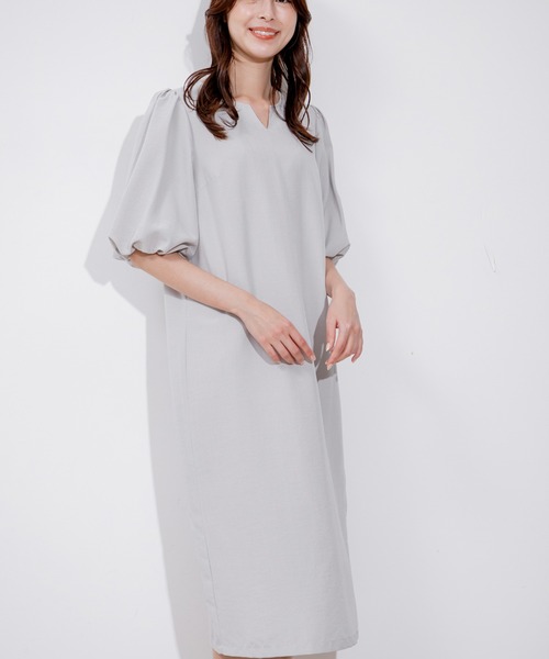 Jayro（ジャイロ）の「タンブラーブッチャーワンピース（ワンピース・レディース・ライトグリーン/ピンク/グレー/ライトグレー/ネイビー/ダークブラウン/パープル系その他・M）」の2枚目の写真