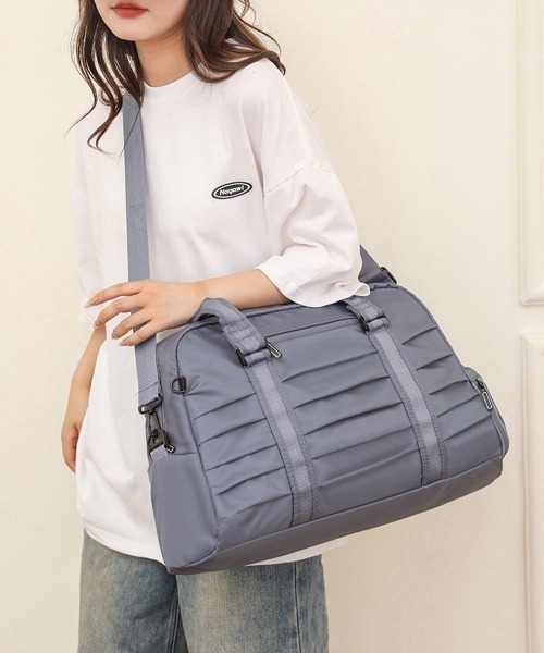 Miniministore(ミニミニストア)の「トラベルバッグ 大容量フィットネスバッグ(ボストンバッグ・レディース・ダークパープル/ブルーグレー/ラベンダー/ピンク/ミント/ブラック/グレー・FREE)」の8枚目の写真