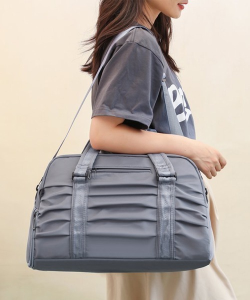 Miniministore(ミニミニストア)の「トラベルバッグ 大容量フィットネスバッグ(ボストンバッグ・レディース・ダークパープル/ブルーグレー/ラベンダー/ピンク/ミント/ブラック/グレー・FREE)」の9枚目の写真