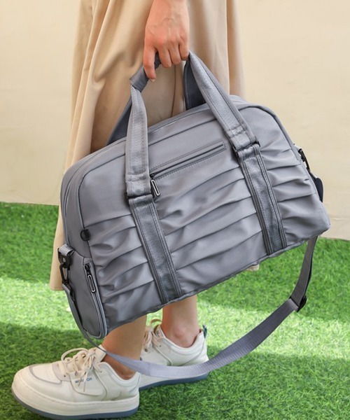 Miniministore(ミニミニストア)の「トラベルバッグ 大容量フィットネスバッグ(ボストンバッグ・レディース・ダークパープル/ブルーグレー/ラベンダー/ピンク/ミント/ブラック/グレー・FREE)」の10枚目の写真