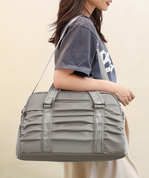 Miniministore(ミニミニストア)の「トラベルバッグ 大容量フィットネスバッグ(ボストンバッグ・レディース・ダークパープル/ブルーグレー/ラベンダー/ピンク/ミント/ブラック/グレー・FREE)」の11枚目の写真