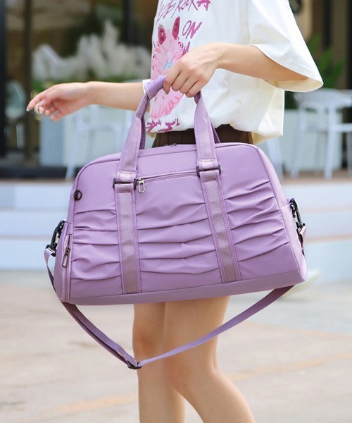 Miniministore(ミニミニストア)の「トラベルバッグ 大容量フィットネスバッグ(ボストンバッグ・レディース・ダークパープル/ブルーグレー/ラベンダー/ピンク/ミント/ブラック/グレー・FREE)」の13枚目の写真
