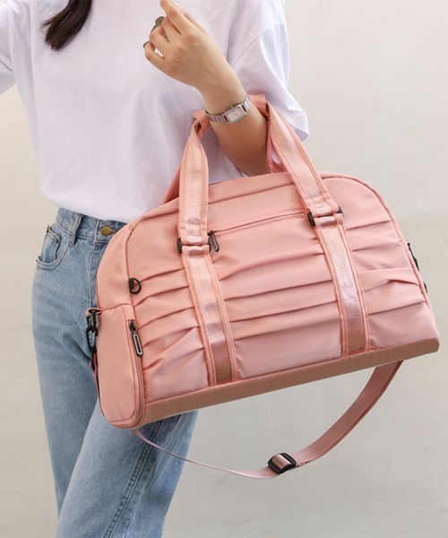 Miniministore(ミニミニストア)の「トラベルバッグ 大容量フィットネスバッグ(ボストンバッグ・レディース・ダークパープル/ブルーグレー/ラベンダー/ピンク/ミント/ブラック/グレー・FREE)」の16枚目の写真