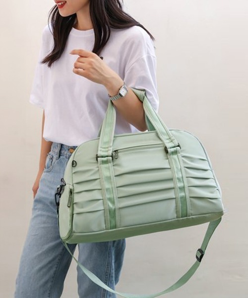 Miniministore(ミニミニストア)の「トラベルバッグ 大容量フィットネスバッグ(ボストンバッグ・レディース・ダークパープル/ブルーグレー/ラベンダー/ピンク/ミント/ブラック/グレー・FREE)」の17枚目の写真