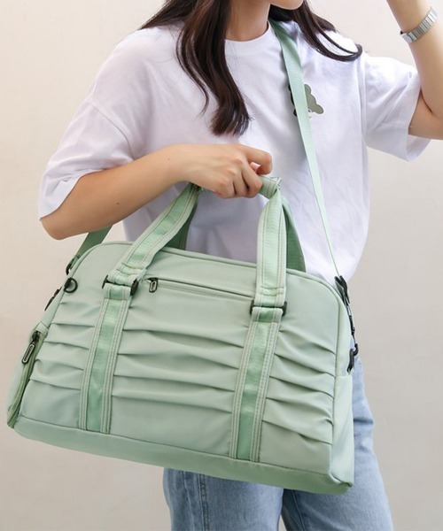 Miniministore(ミニミニストア)の「トラベルバッグ 大容量フィットネスバッグ(ボストンバッグ・レディース・ダークパープル/ブルーグレー/ラベンダー/ピンク/ミント/ブラック/グレー・FREE)」の18枚目の写真