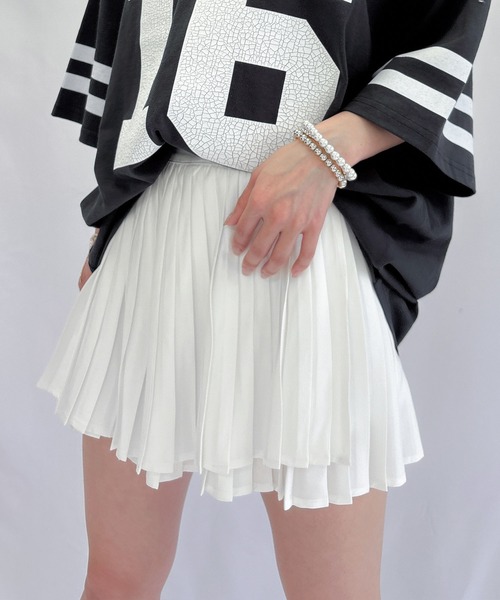 ENVYM(アンビー)の「シフォンミニスカート(スカート・レディース・ブラック/ホワイト・FREE)」の16枚目の写真