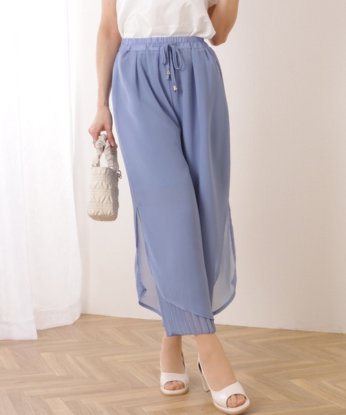 seytoサイズ3 / チュールレイヤードシアーワイドパンツ Tulle layered sheer wide pants / チュールレイヤードシアー