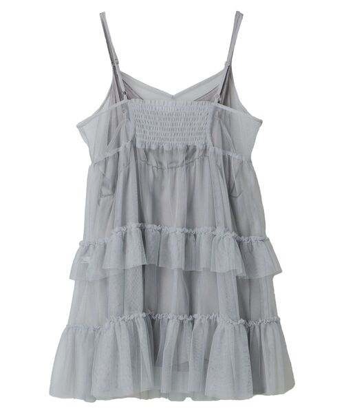 earth music&ecology（アースミュージックアンドエコロジー）の「チュールミニキャミワンピース（ワンピース・レディース・ピンク/グレー/アイボリー・FREE）」の11枚目の写真