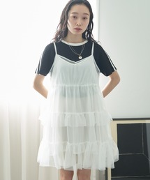 earth music&ecology | チュールミニキャミワンピース(ワンピース)