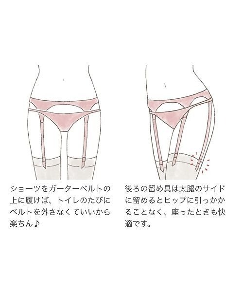 ANNEBRA（アンブラ）の「Timeless レースガーターベルト（その他アンダーウェア/インナー・レディース・ネイビー/アイボリー・F）」の4枚目の写真