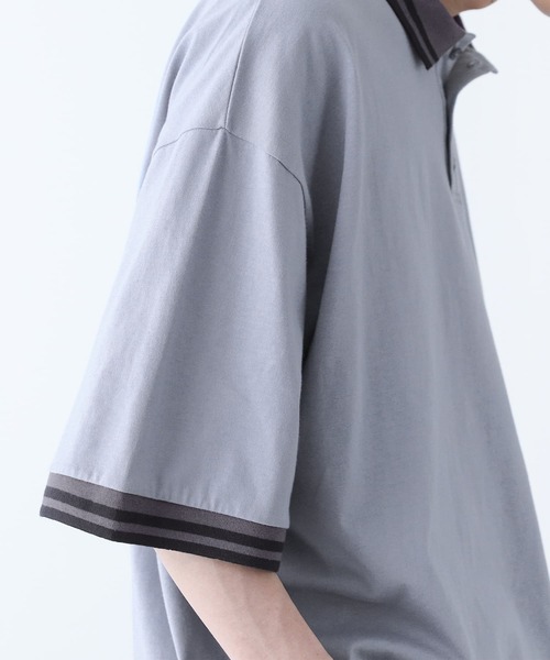 n'OrLABEL(ノアールレーベル)の「汗ジミ防止 半袖ポロシャツ(ポロシャツ・メンズ・ブラック/グレイッシュブルー・M/L)」の10枚目の写真