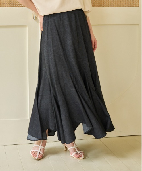 mysty woman（ミスティウーマン）の「デニムエスカルゴスカート 128883（スカート・レディース・ネイビー/ブラック・FREE）」の20枚目の写真