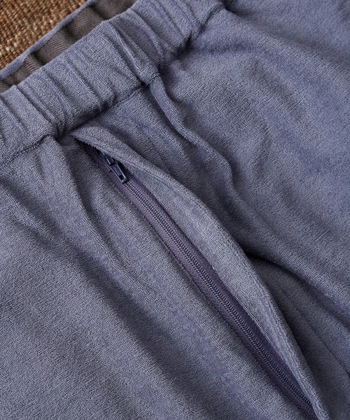 WILD LIFE TAILOR Adam et Rope'（ワイルドテーラーアダムエロペ　）の「【WILD LIFE TAILOR】強撚コットン パイル ショーツ / ロングシーズン着用可能 / セットアップ対応（その他パンツ・メンズ・チャコールグレー/ライトグリーン/パープル系その他・L/M）」の8枚目の写真
