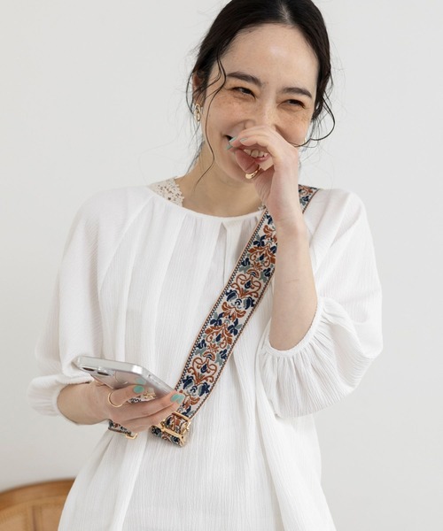 studio CLIP（スタディオクリップ）の「2WAYマルチストラップ（スマホグッズ・レディース・クリーム/ベージュ/ネイビー/ブルー・FREE）」の7枚目の写真