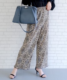 aquagarage | プリントプリーツパンツ 春 夏 秋 M L |アクアガレージ aquagarage(その他パンツ)