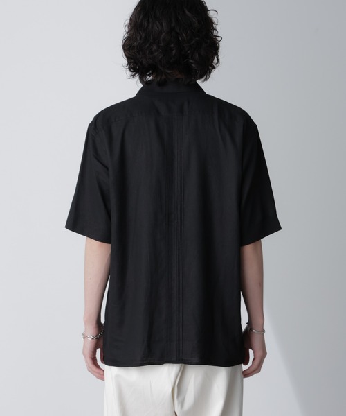 NANO universe（ナノユニバース）の「スタイリッシュキューバシャツ 半袖（シャツ/ブラウス・メンズ・ブラック/カーキ/ホワイト・L/M/S/XL）」の8枚目の写真