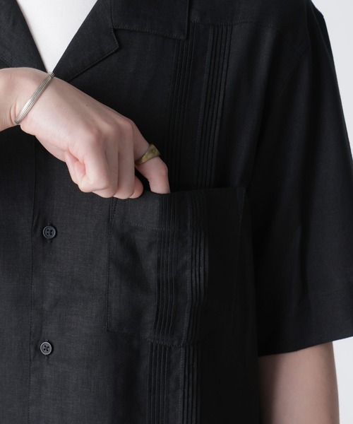 NANO universe（ナノユニバース）の「スタイリッシュキューバシャツ 半袖（シャツ/ブラウス・メンズ・ブラック/カーキ/ホワイト・L/M/S/XL）」の10枚目の写真