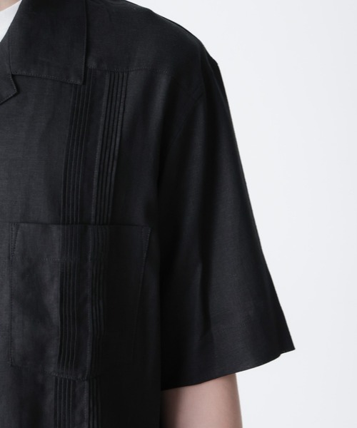 NANO universe（ナノユニバース）の「スタイリッシュキューバシャツ 半袖（シャツ/ブラウス・メンズ・ブラック/カーキ/ホワイト・L/M/S/XL）」の11枚目の写真