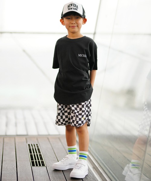 Ocean Pacific（オーシャンパシフィック）の「OP/オーピー キッズ 水着 水陸両用 トランクス チェッカーフラッグ 564406（水着・キッズ・ブラック/ネイビー・160cm/130cm/140cm/150cm）」の5枚目の写真