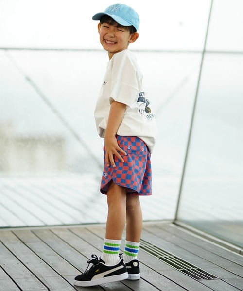 Ocean Pacific（オーシャンパシフィック）の「OP/オーピー キッズ 水着 水陸両用 トランクス チェッカーフラッグ 564406（水着・キッズ・ブラック/ネイビー・160cm/130cm/140cm/150cm）」の16枚目の写真