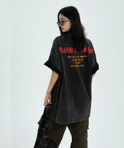 mushwear(マッシュウェア)の「niche washed old vintage short-sleeved T-shirt(Tシャツ/カットソー・メンズ・ブラック・LARGE/XX-LARGE/X-LARGE/MEDIUM)」の3枚目の写真