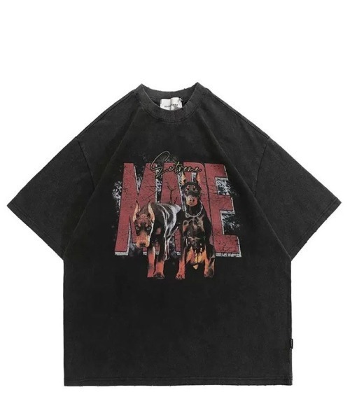mushwear(マッシュウェア)の「niche washed old vintage short-sleeved T-shirt(Tシャツ/カットソー・メンズ・ブラック・LARGE/XX-LARGE/X-LARGE/MEDIUM)」の4枚目の写真