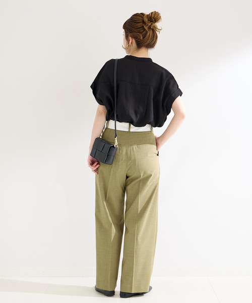 B.C STOCK(ベーセーストック)の「《追加》セルロースシャツ(シャツ/ブラウス・レディース・ブルー系その他/ブラック/アイボリー・FREE)」の18枚目の写真