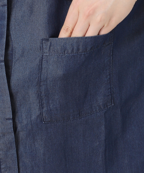 B.C STOCK(ベーセーストック)の「《追加》セルロースシャツ(シャツ/ブラウス・レディース・ブルー系その他/ブラック/アイボリー・FREE)」の10枚目の写真