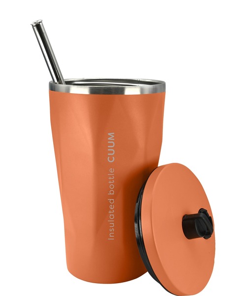 CALIFORNIA OUTFITTERS（カリフォルニア アウトフィッターズ）の「3-6A6 ストロー付き真空断熱タンブラー 600ml 蓋付き 保温 保冷 耐熱 ステンレス 持ち運び 水筒（グラス/マグカップ/タンブラー・レディース・ホワイト/オレンジ/パープル/ブルー・ONESIZE）」の4枚目の写真