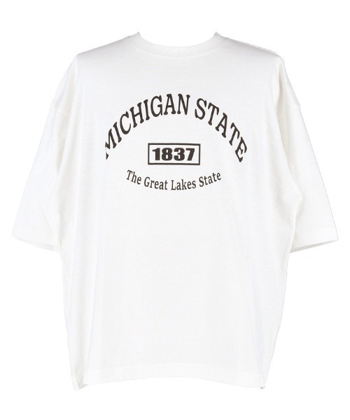 coca(coca)(コカ)の「メンズ カレッジプリントTシャツ(Tシャツ/カットソー・メンズ・ホワイト/ブラック・M/L/XL)」の10枚目の写真