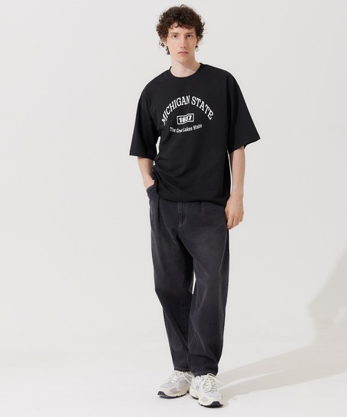coca(coca)(コカ)の「メンズ カレッジプリントTシャツ(Tシャツ/カットソー・メンズ・ホワイト/ブラック・M/L/XL)」の9枚目の写真