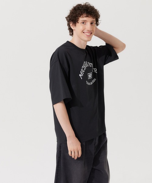 coca(coca)(コカ)の「メンズ カレッジプリントTシャツ(Tシャツ/カットソー・メンズ・ホワイト/ブラック・M/L/XL)」の6枚目の写真