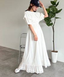 襟裾レースワンピース【ZOZOTOWN限定アイテム】