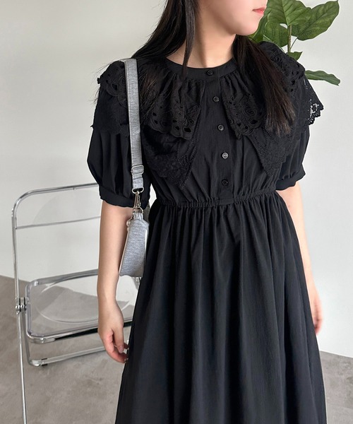 セール】襟裾レースワンピース【ZOZOTOWN限定アイテム】（ワンピース