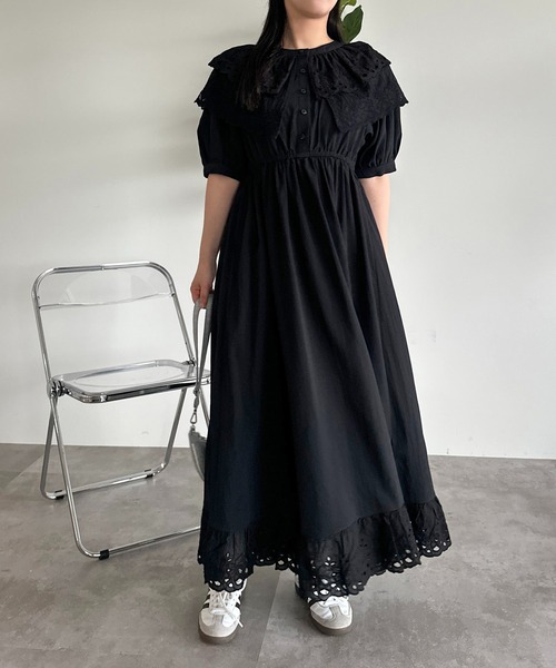 apres jour mignon(アプレジュールミニョン)の「襟裾レースワンピース【ZOZOTOWN限定アイテム】(ワンピース・レディース・オフホワイト/ブラック・MEDIUM/SMALL/X-LARGE)」の14枚目の写真