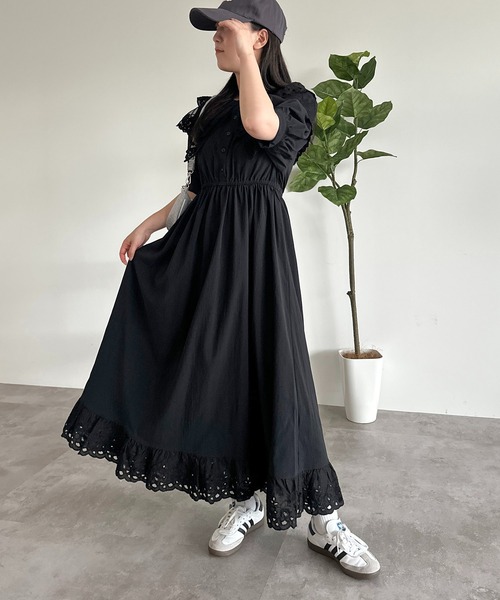 セール】襟裾レースワンピース【ZOZOTOWN限定アイテム