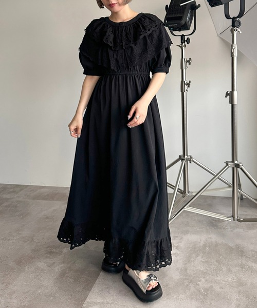 セール】襟裾レースワンピース【ZOZOTOWN限定アイテム】（ワンピース