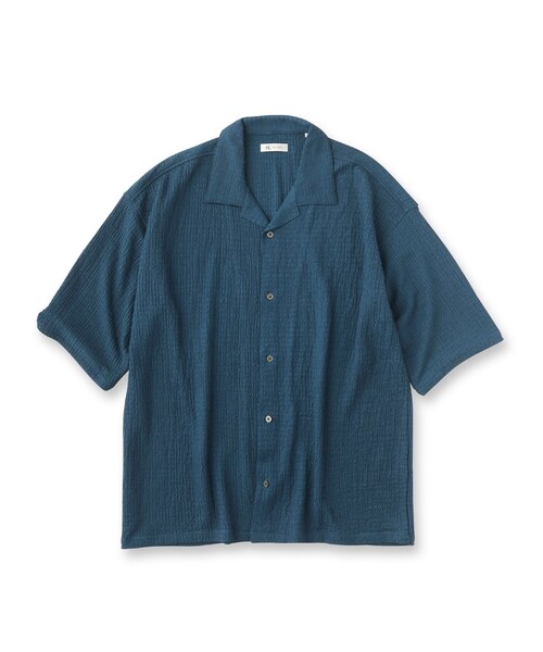 tk.TAKEO KIKUCHI(ティーケータケオキクチ)の「◆楊柳オープンカラーシャツ(シャツ/ブラウス・メンズ・ブルー/ダークブラウン/オフホワイト/ブラック・02/03)」の11枚目の写真