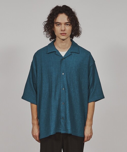 tk.TAKEO KIKUCHI(ティーケータケオキクチ)の「◆楊柳オープンカラーシャツ(シャツ/ブラウス・メンズ・ブルー/ダークブラウン/オフホワイト/ブラック・02/03)」の12枚目の写真