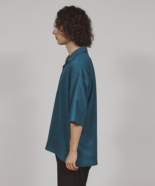 tk.TAKEO KIKUCHI(ティーケータケオキクチ)の「◆楊柳オープンカラーシャツ(シャツ/ブラウス・メンズ・ブルー/ダークブラウン/オフホワイト/ブラック・02/03)」の5枚目の写真