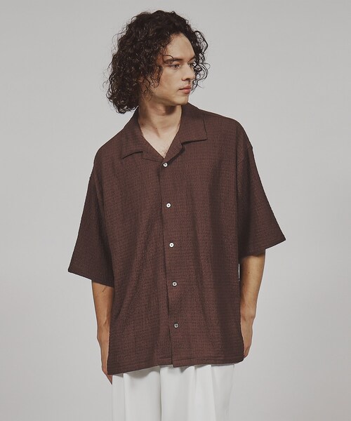 tk.TAKEO KIKUCHI(ティーケータケオキクチ)の「◆楊柳オープンカラーシャツ(シャツ/ブラウス・メンズ・ブルー/ダークブラウン/オフホワイト/ブラック・02/03)」の17枚目の写真