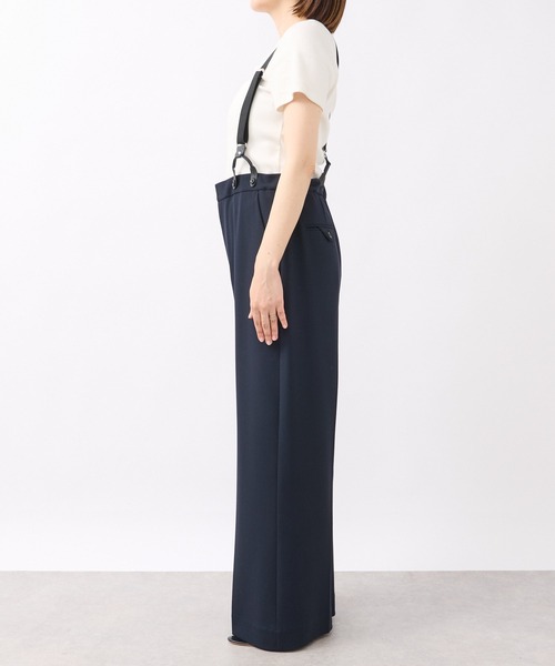 リヴドロワ　パンツ　サスペンダー付き　グレー　セミフレアパンツ 履くだけで決まる】サスペンダーセミフレアパンツ | RIVE DROITE