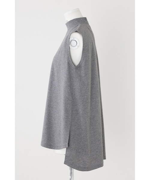 ENFOLD（エンフォルド）の「Staple天竺 スタンドネックタンクトップ（タンクトップ・レディース・チャコールグレー・38）」の5枚目の写真