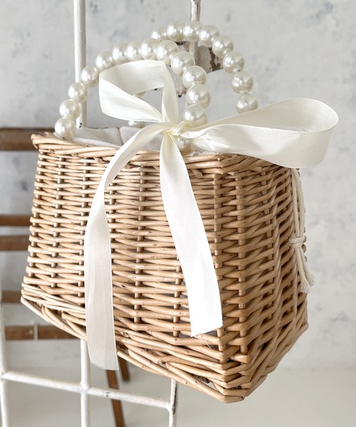 Julia Boutique(ジュリアブティック)の「パールハンドスクエアかごバッグ/24131(かごバッグ・レディース・ベージュ・ONE)」の13枚目の写真